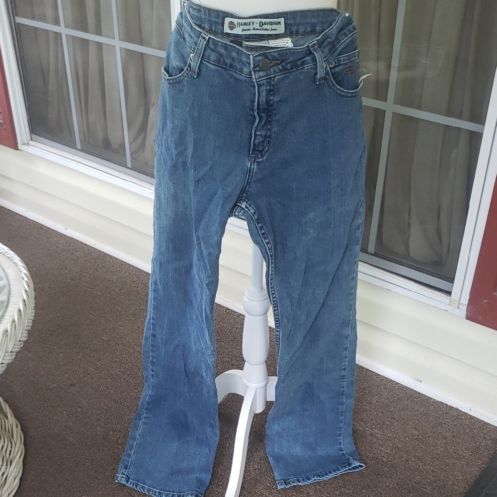 Harley-Davidson Blue Denim Straight Leg‎ Pants